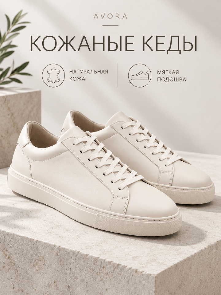 Кожаные кеды Minimal