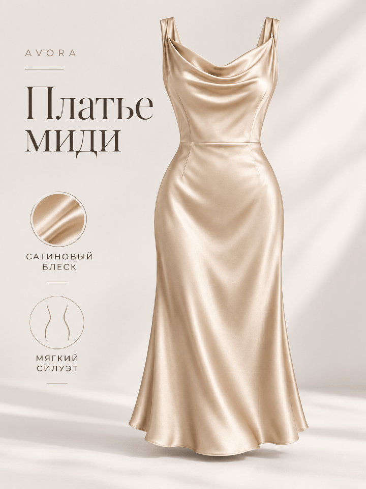 Satin Midi Dress